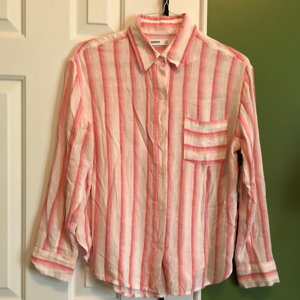 NWT Summer linen button up shirt